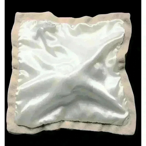 Carter's My Best Friend security blanket lovey rattle white beige 15 inches - Picture 4 of 7